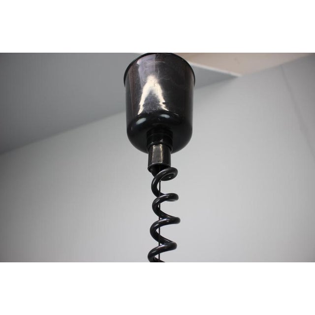 Mid-Century Czechoslovak Glass Pendant Lamp with Marbled Shade, 1970s For Sale - Image 6 of 13