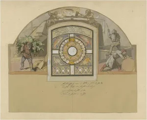 Ludwig Burger, Brewing Beer, 1880, Watercolor & Ink