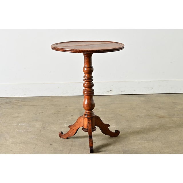 19th Century French 19th Century Walnut Pedestal Gueridon Table For Sale - Image 5 of 10
