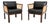 Vintage Danish Leather and Cane Chairs by Illum Wikkelso for CFC Silkeborg, 1960, Set of 2 For Sale