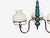 Blue 1940s Swedish Modern, Pendant Light, Blue Lacquered Wood, Glass, Brass For Sale - Image 8 of 12