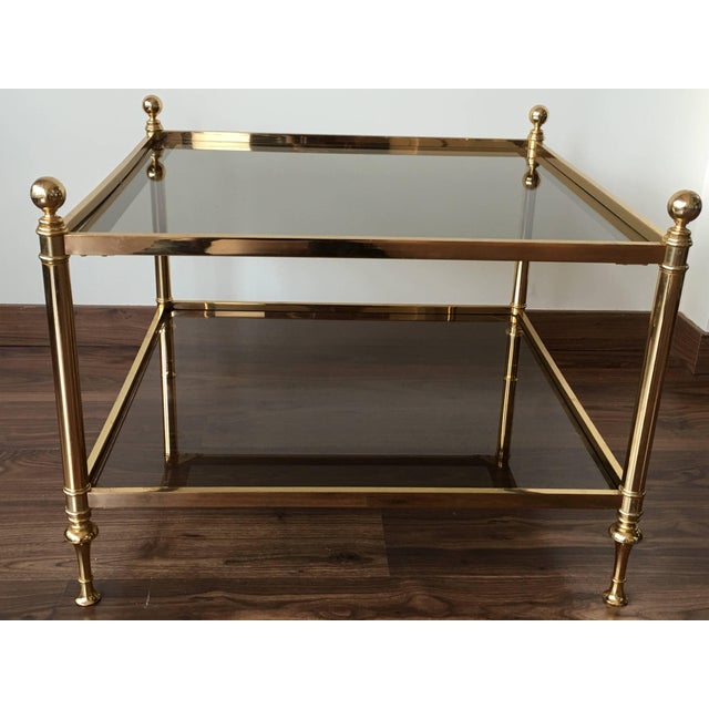 Brass Vintage Maison Bagues Brass Coffee Table For Sale - Image 8 of 10