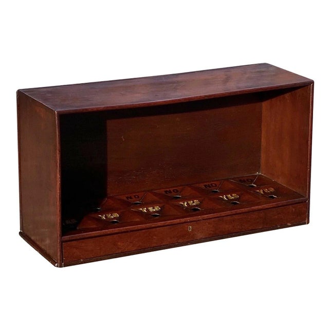 Late 19th Century Antique Victorian Mahogany Ballot Box, Freemason / Oddfellows For Sale In Boston - Image 6 of 10