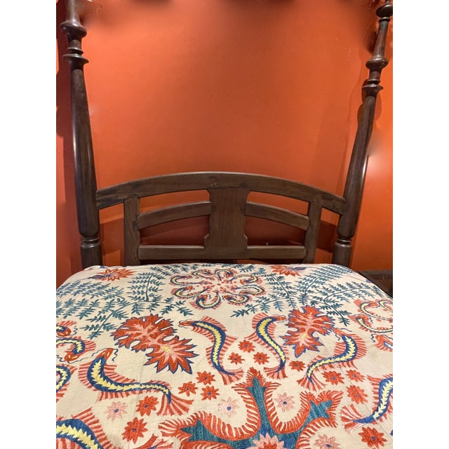 Early 20th Century Early 20th Century Anglo Indian Rosewood Bed For Sale - Image 5 of 11