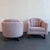 1960s Mid Century Modern Adrian Pearsall Style Lavender Bouclé Barrel Club Chairs - Set of 2 For Sale - Image 9 of 10