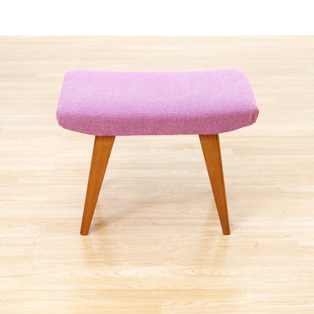Mid Century Vanity Stool Attributed to Alfred Cox For Sale In Los Angeles - Image 6 of 9