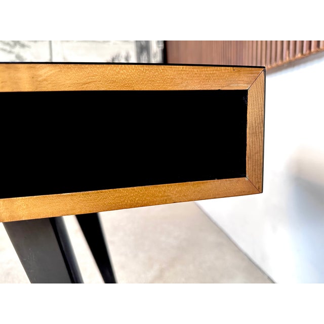 Black Vitage German Writing Desk by Hans Bellmann for Domus Raumkunst, 1950s For Sale - Image 8 of 18