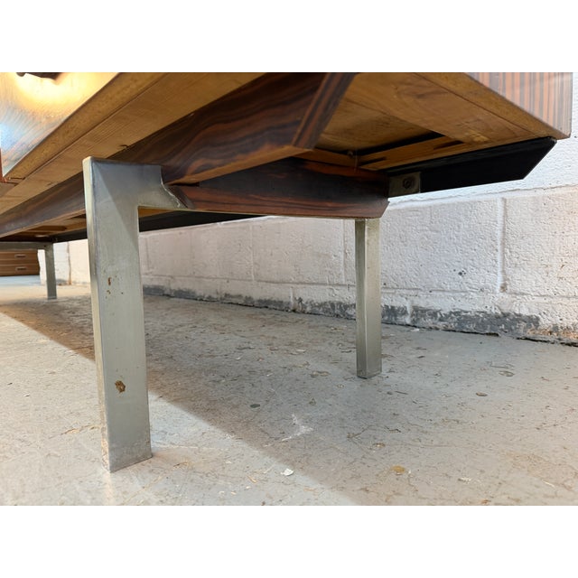 Vintage Mid-Century Modern Gabonese Ebony and Metal Sideboard For Sale - Image 16 of 17