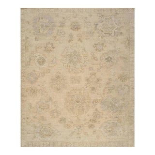 Oushak Wool Cream Area Rug, 9' 2'' X 12' 0'' For Sale