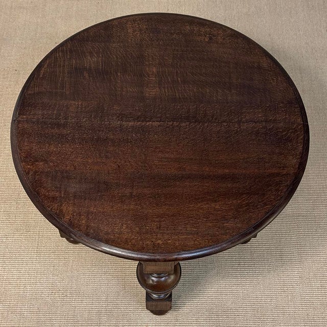 19th Century English Oak Gateleg Drop Leaf Occasional Table For Sale - Image 16 of 18