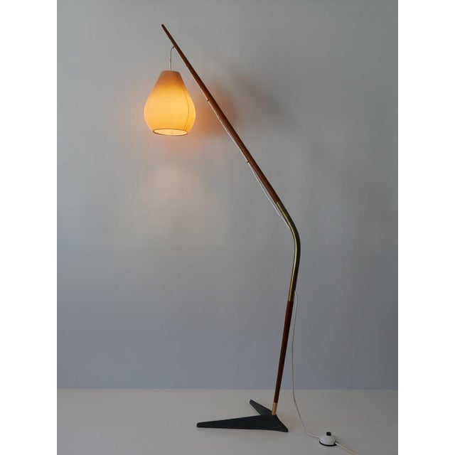 Fishing Pole Floor Lamp by Svend Aage Holm Sørensen for from Holm Sørensen & Co, Denmark, 1950s For Sale - Image 18 of 18