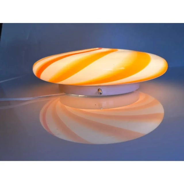 Contemporary Italian Clear Amber Swirls Wall Sconce in Murano Glass by Simoeng For Sale - Image 3 of 9
