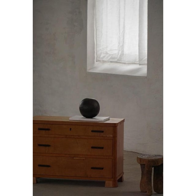 Scandinavian Art Deco Chest of Drawers in Birch, 1930s For Sale - Image 12 of 18