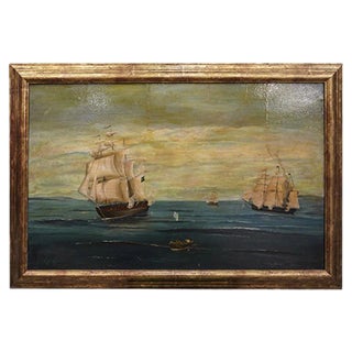 French Antique Oil on Canvas, 1700s For Sale