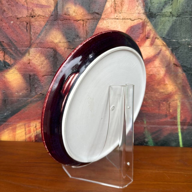 Gail Russel Ceramic Serving Charger Dish For Sale - Image 9 of 12