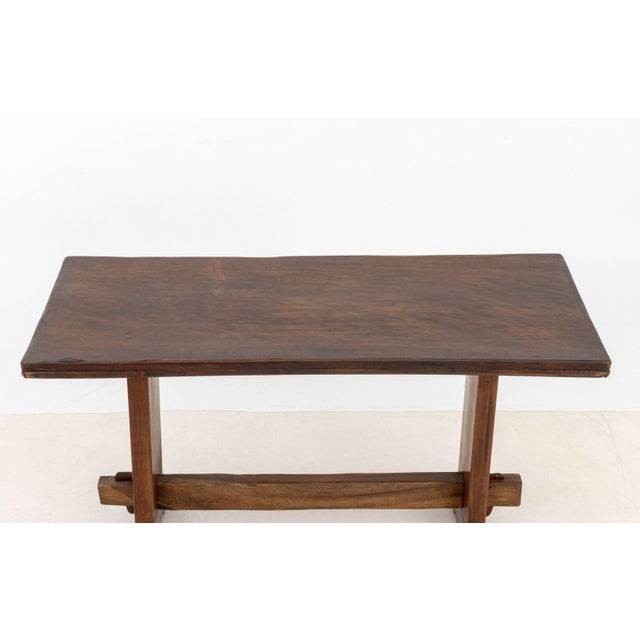 Baroque Style Walnut Trestle Table, 19th Century For Sale - Image 4 of 8