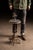 1920s Art Deco Cast Iron & Potoro Marble Smoking Stand With Fleur-De-Lis Finial For Sale - Image 4 of 10