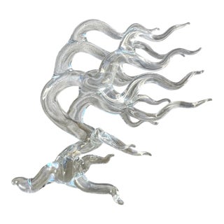 Hans Frabel Glass "Windswept Tree" Sculpture For Sale