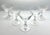 American 1950s Fostoria “Bridal Wreath” Set of 5 Coupe Champagne Glasses For Sale - Image 3 of 6