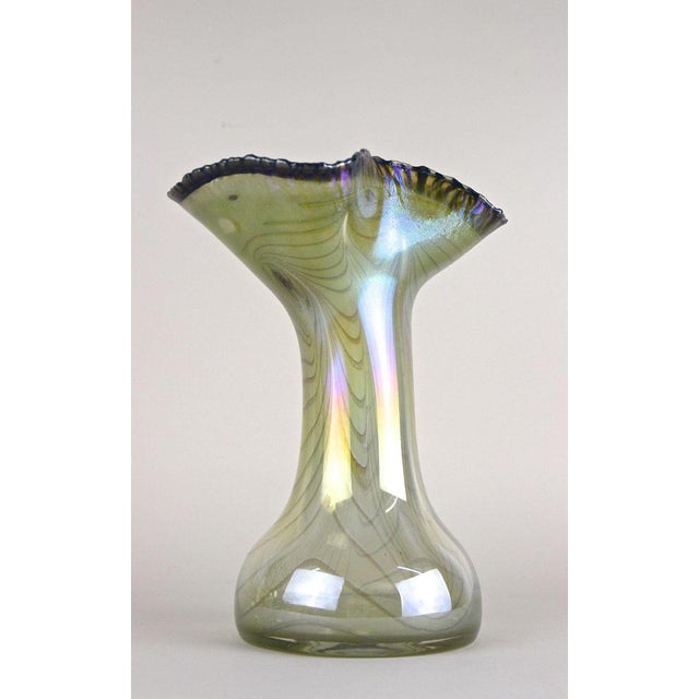 Glass Iridescent Glass Vase by E. Eisch, Germany, 1982 For Sale - Image 7 of 18