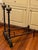 Very Large Antique 19th Century French Baroque Wrought Iron and Bronze Andirons With Gothic Tudor Arch for Limestone Fireplace Mantel For Sale - Image 12 of 15
