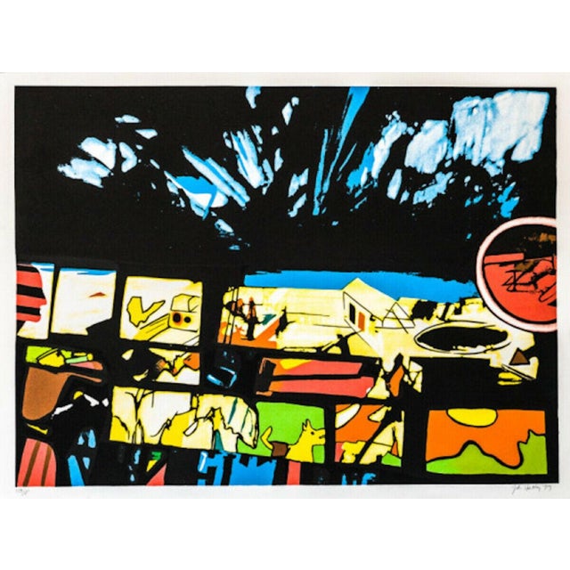 Late 20th Century "Fragments of a Dream" Abstract Numbered Serigraph by John Hultberg For Sale - Image 4 of 4