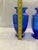 Classical Roman 1980s Crystal Blue Vases- Set of 2 For Sale - Image 3 of 6