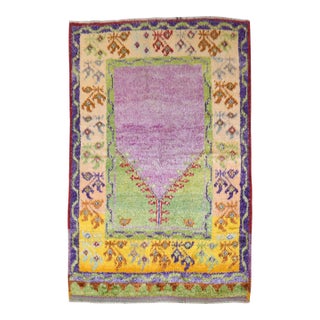 Vintage Zabihi Collection Turkish Prayer Rug - 3'5" x 4'9" For Sale