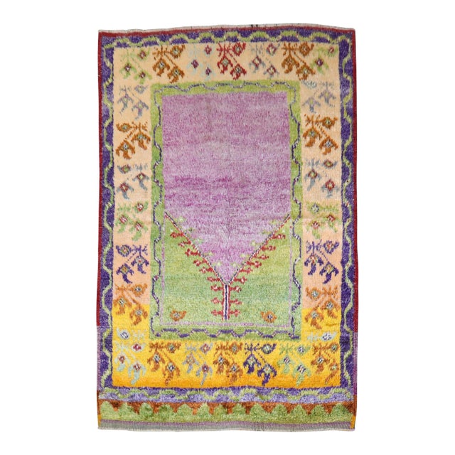 Vintage Zabihi Collection Turkish Prayer Rug - 3'5" x 4'9" For Sale