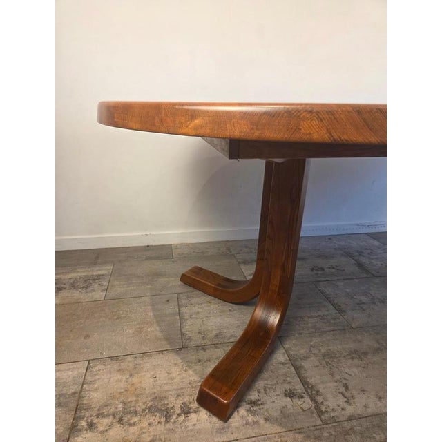 Vintage T40 Elm Dining Table by Pierre Chapo, France, 1970s For Sale - Image 6 of 16