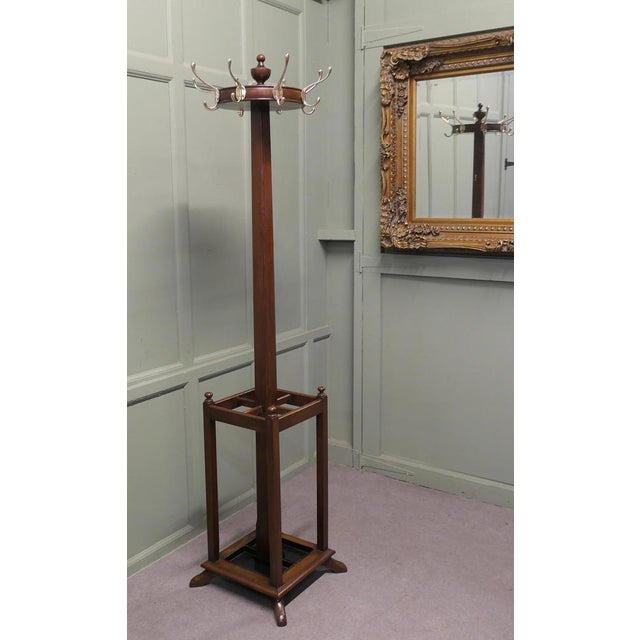 Revolving Hall Stand in Oak, 1960 For Sale - Image 6 of 8