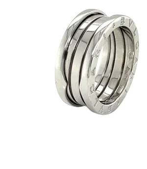 Bvlgari B.zero1 Three Band Ring in 18k White Gold - Size 7.5