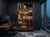 Asian Asian Inspired Asymmetrical Light Brown Shelving Display Cabinet Divider Inspired Asymmetrical Light Brown Shelving Display Cabinet Divider For Sale In San Francisco - Image 6 of 12