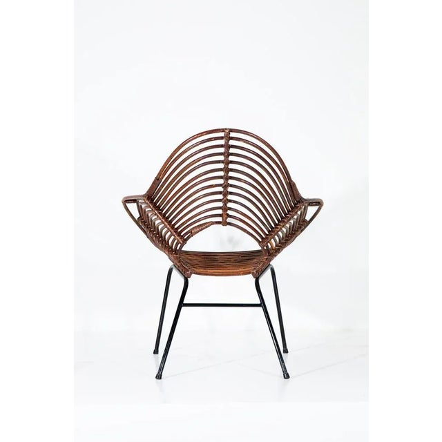 Vintage Italian Armchairs, 1950s, Set of 5 For Sale - Image 4 of 6