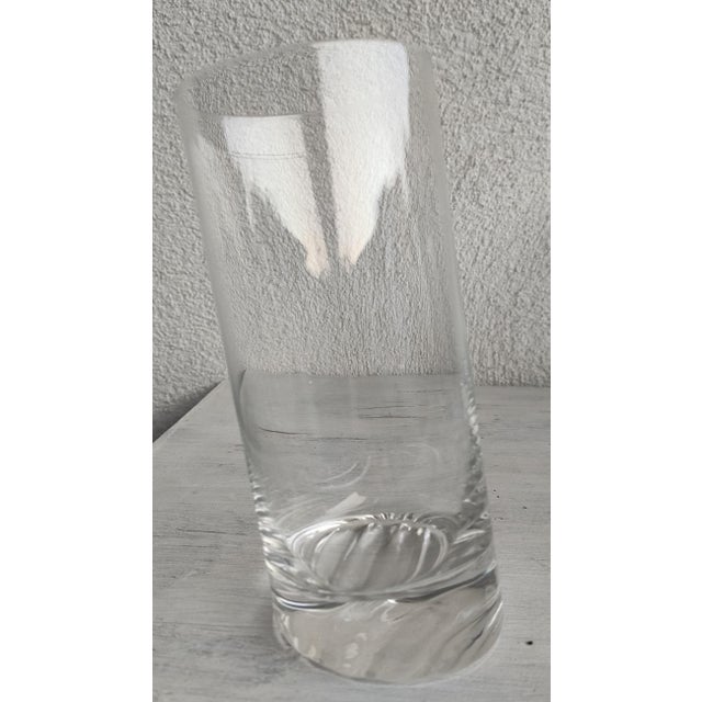 Crystal Juice Glasses in the style of Angelo Mangiarotti, 1980s, Set of 6 For Sale - Image 4 of 5