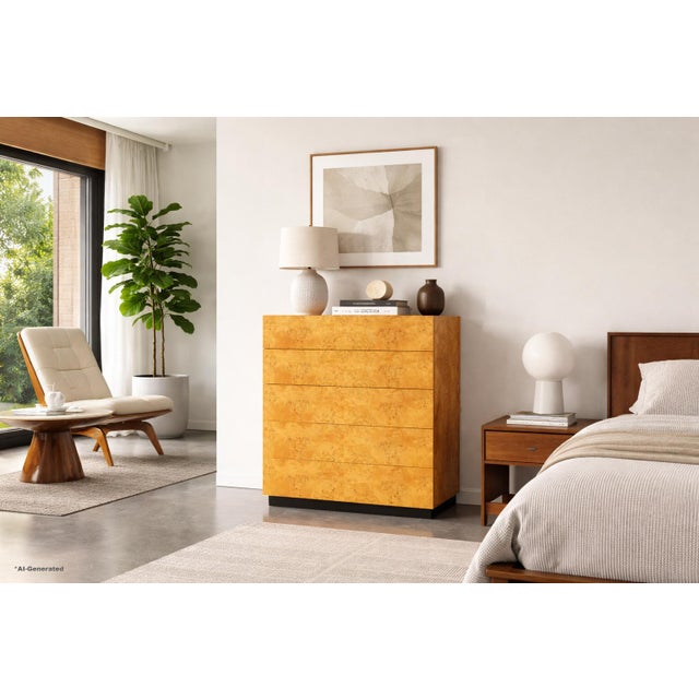 This exceptional mid-century modern highboy / chest of drawers, designed by Arthur Umanoff and produced by Dillingham in...