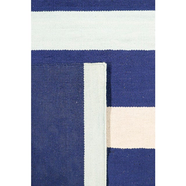 2020s Hampton Flatweave Blue Area Rug-12' 0" X 15' 0" For Sale - Image 5 of 7