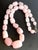 Large Rose Quartz Statement Necklace | Knotted Silk Cord | 304 Stainless Steel Clasp | Luxe Pink Gemstone Beaded Necklace For Sale - Image 4 of 17