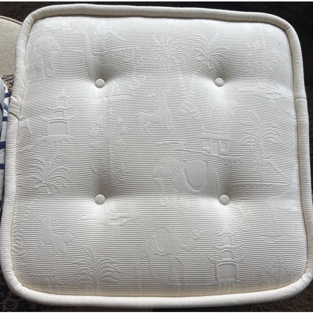 Late 20th Century White Clarence House Floor Cushion For Sale - Image 5 of 6