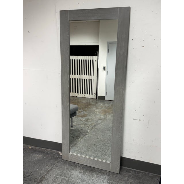 Contemporary Cb2 Hanging/Leaning Gray Floor Mirror For Sale - Image 3 of 12