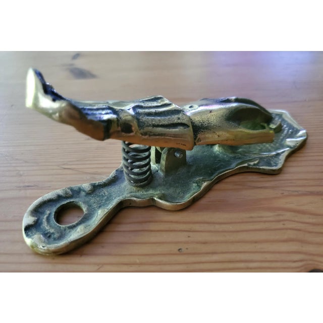 Brass Collection of 4 Victorian Gloved Hand Desk Clips, Late 20th Century For Sale - Image 8 of 10
