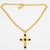 Jean Louis Scherrer Paris Gilded Metal and Black Enamel Cross Pendant Necklace For Sale - Image 4 of 11