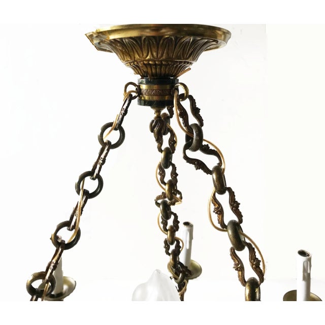 1950s Vintage Large Eleven-Light 1st French Empire Chandelier For Sale - Image 5 of 10
