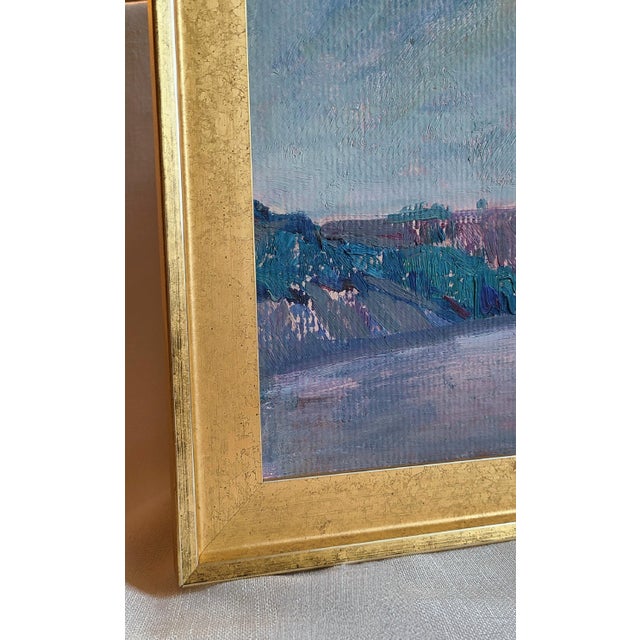 Original Framed Acrylic on Board “Seaside Bluffs” For Sale - Image 4 of 6