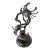 Fighting Bluepoint Crab Brass Sculpture on Green Marble Base For Sale