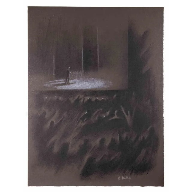 Theater Show is an original mixed media drawing, realized by Bernadette Kelly in about 1980s. Hand signed on the lower...