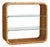 French Rattan + Glass Shelf in the Manner of Louis Sognot, 1960s For Sale