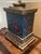 Vintage Chinoiserie Teal Floral & Gilt Architectural Table Lamps - a Pair For Sale - Image 9 of 12