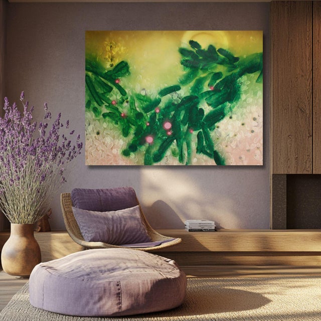 Paint "Morning Shush" Original Contemporary Abstract Painting by Mel Rea For Sale - Image 7 of 10