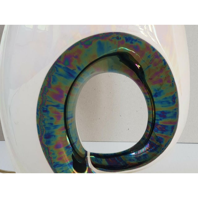 Vintage Italian Table Lamp in Mother-of-Pearl Ceramic by Camillo Lusso, 1960s For Sale - Image 6 of 8